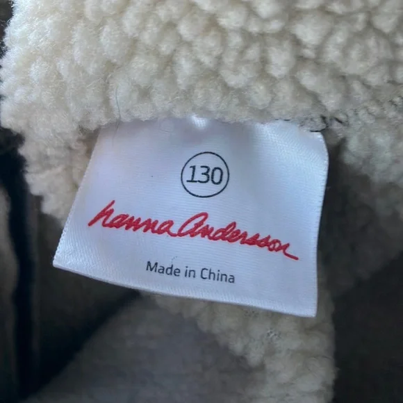 Hanna Andersson Size 130 (US 8) Shearling Jacket Brown